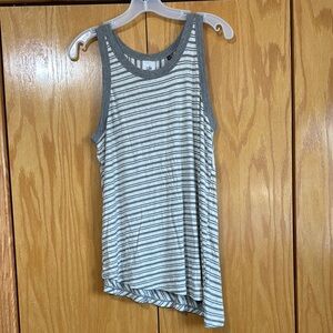 Striped Gray Sleeveless Top